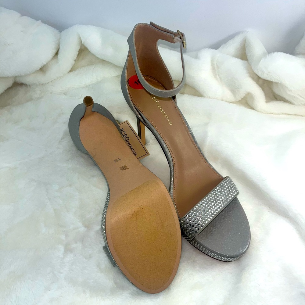 BCBGeneration silver rhinestone shoes